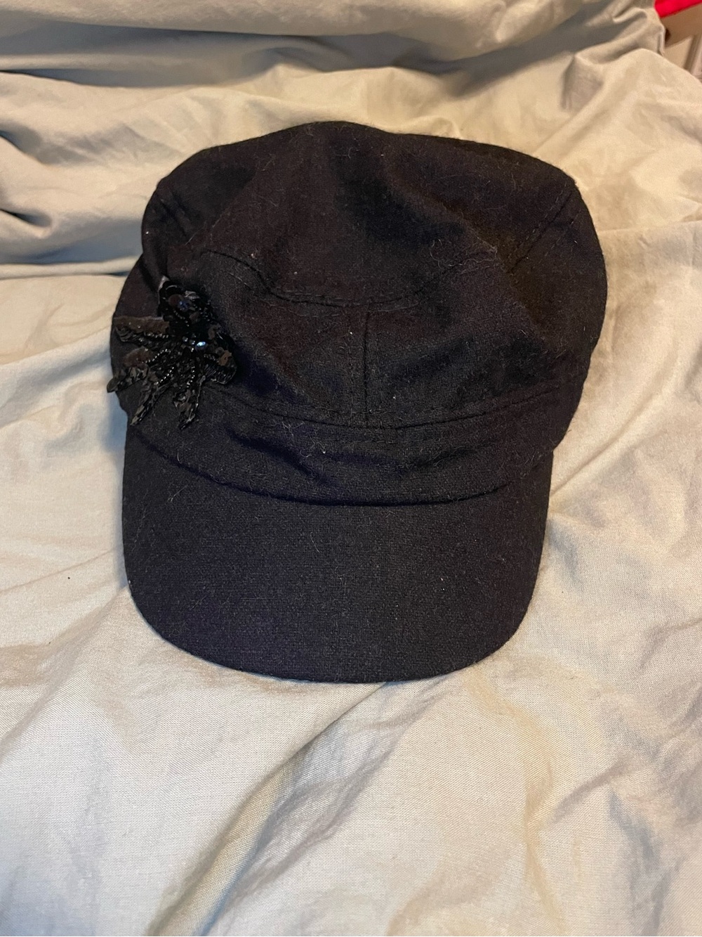 Matalan Black Embellished Wool Cap